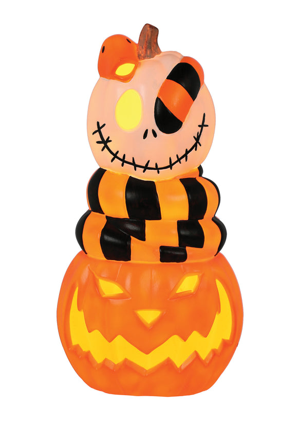 JACK, SNAKE & PUMPKIN KING LIGHT UP PUMPKIN STACK