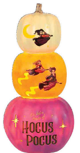 HOCUS POCUS LIGHT UP STACK OF  PUMPKINS