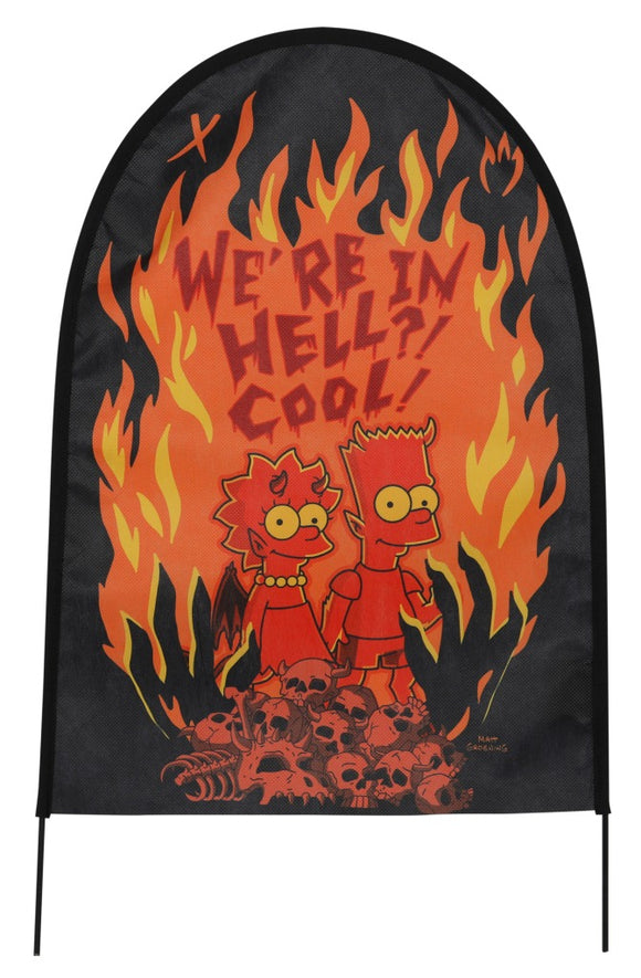 DISNEY THE SIMPSONS WE'RE IN HELL YARD SIGN