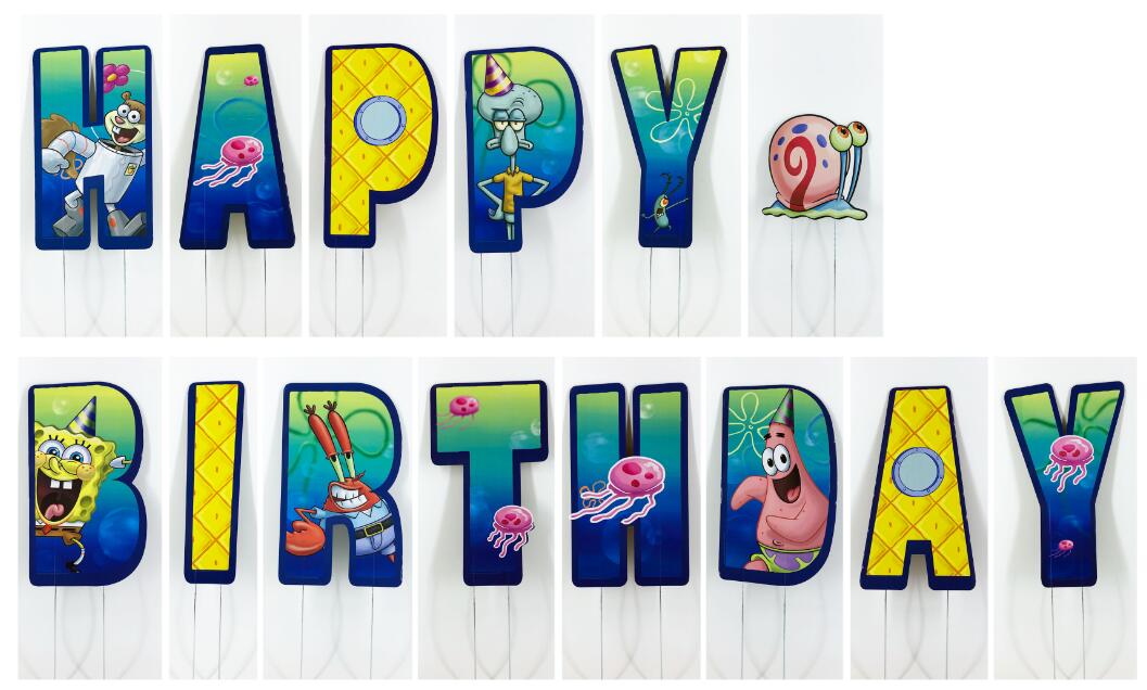 SPONGEBOB HAPPY BIRTHDAY YARD DECOR KIT