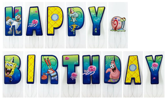 SPONGEBOB HAPPY BIRTHDAY YARD DECOR KIT