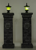 DISNEY HAUNTED MANSION LIGHT UP COLUMNS SET YARD
