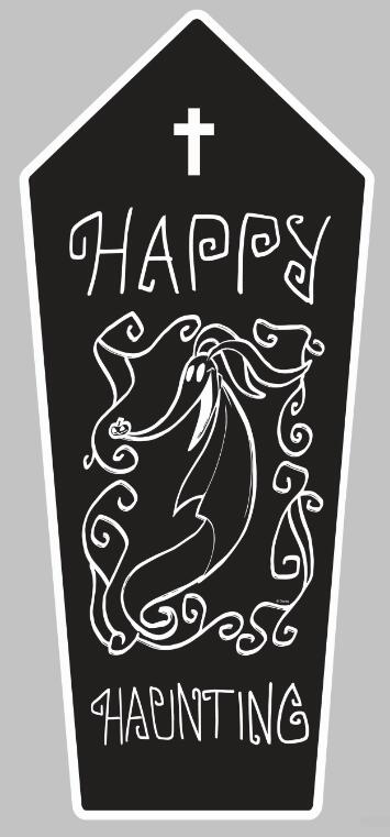 NBC HAPPY HAUNTING MDF SIGN