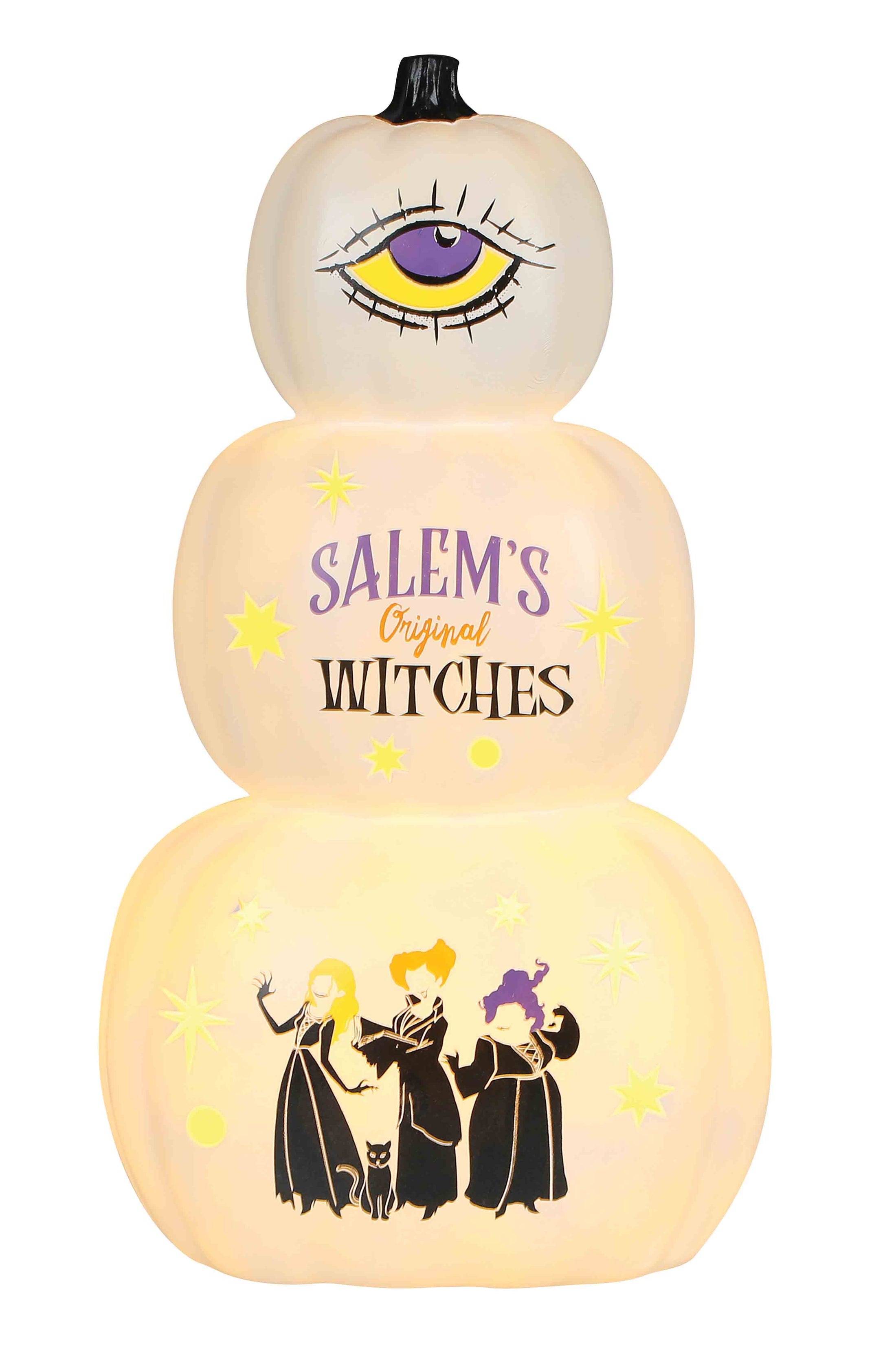 SALEM'S ORIGINAL WITCHES LIGHT UP PUMPKIN STACK