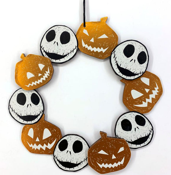 NBC JACK AND PUMPKINS MDF WREATH