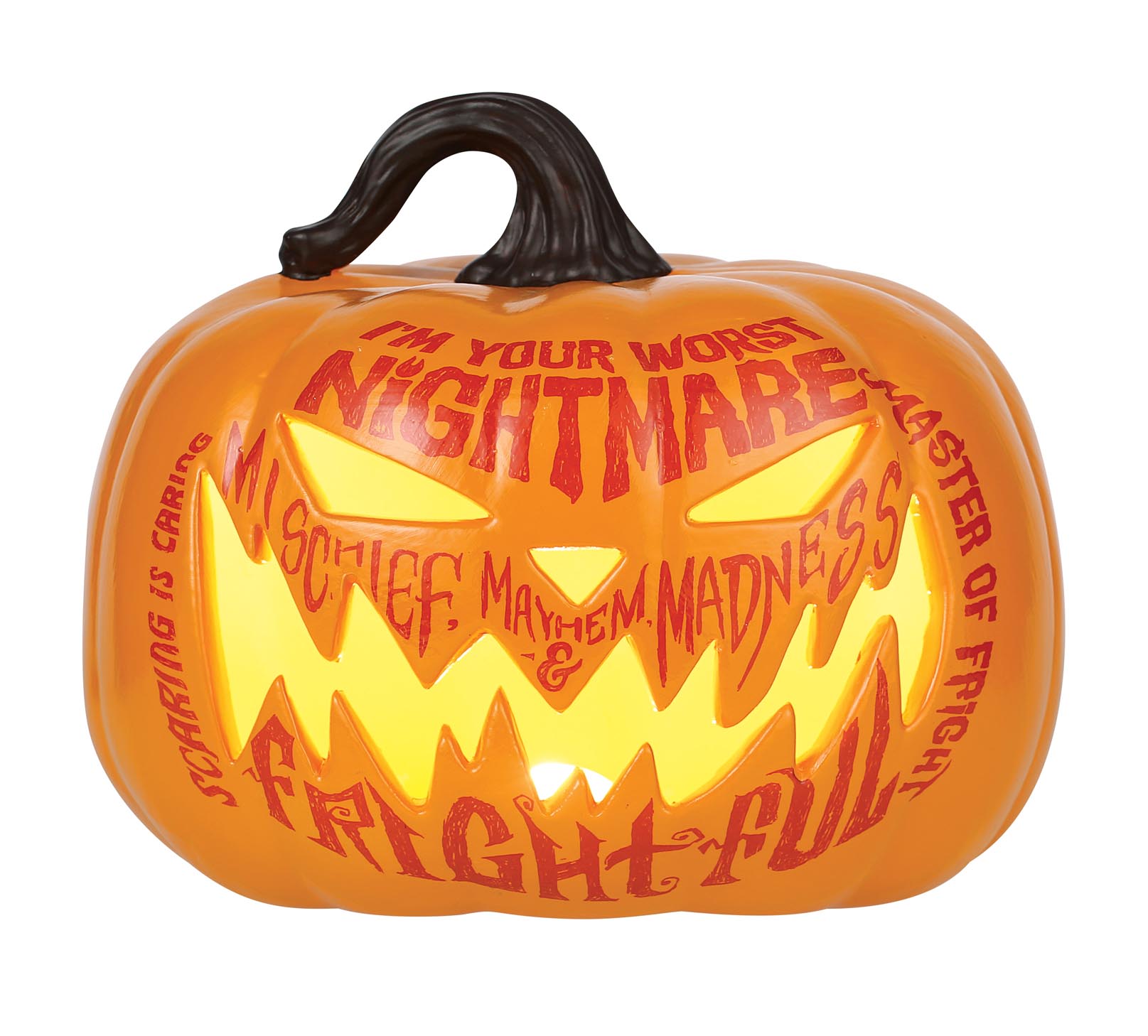 PUMPKIN KING CERAMIC LIGHT UP PUMPKIN