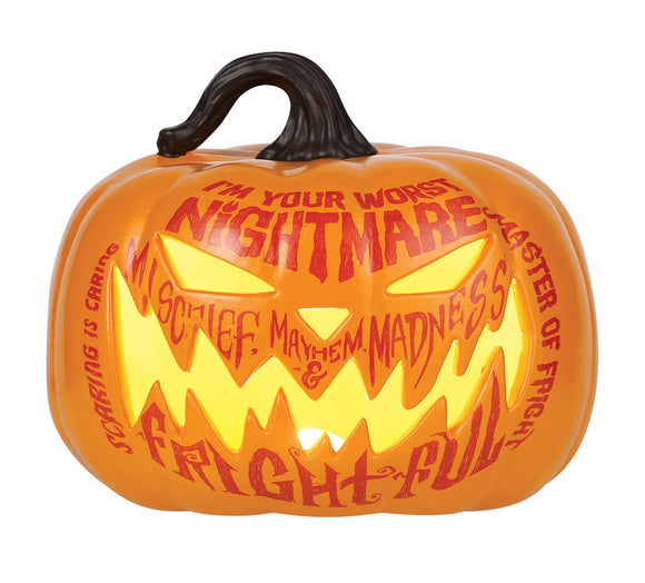 PUMPKIN KING CERAMIC LIGHT UP PUMPKIN