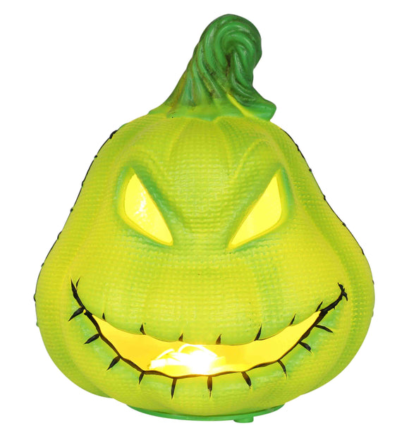 OOGIE MEDIUM LIGHT UP PUMPKIN WITH BURLAP TEXTURE