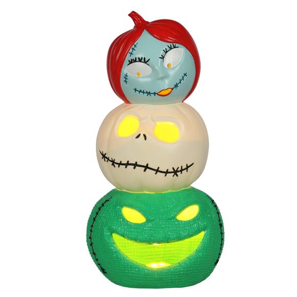 SALLY, JACK AND OOGIE LIGHT UP PUMPKIN STACK