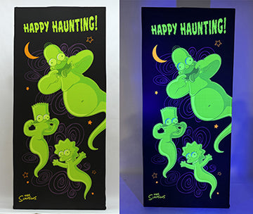THE SIMPSONS HAPPY HAUNTING BLACKLIGHT RESPONSIVE DOOR DECOR