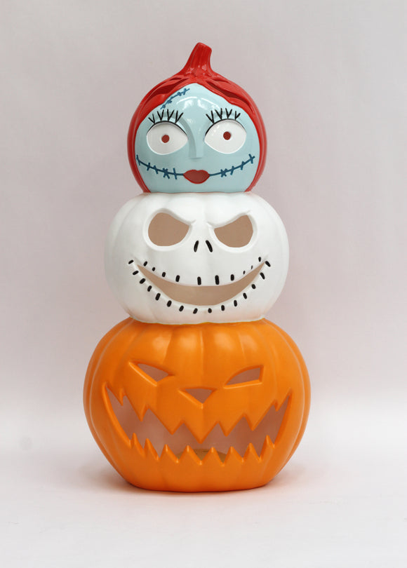 SALLY, JACK AND PUMPKIN  LIGHT UP PUMPKIN STACK
