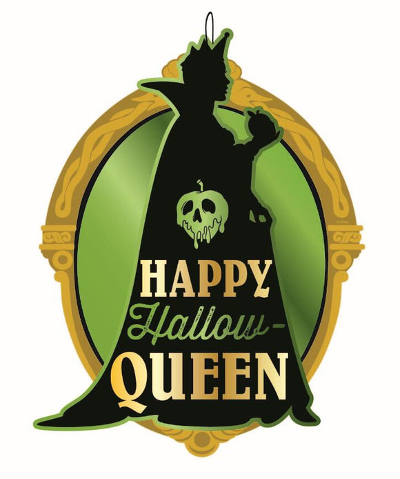 VILLAINS HAPPY HALLOWQUEEN METALLIC MDF WREATH